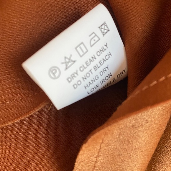 L Few Mode Trench Style Faux Suede Coat Jacket NO BELT - Picture 6 of 7